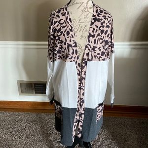 Tri-Print cardigan.